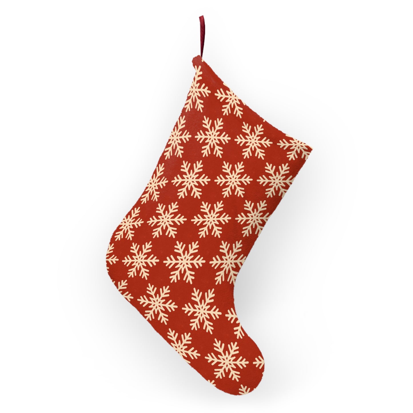 Red Snowflake Christmas Stocking