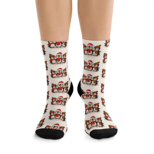 Christmas Penguin Pattern Socks