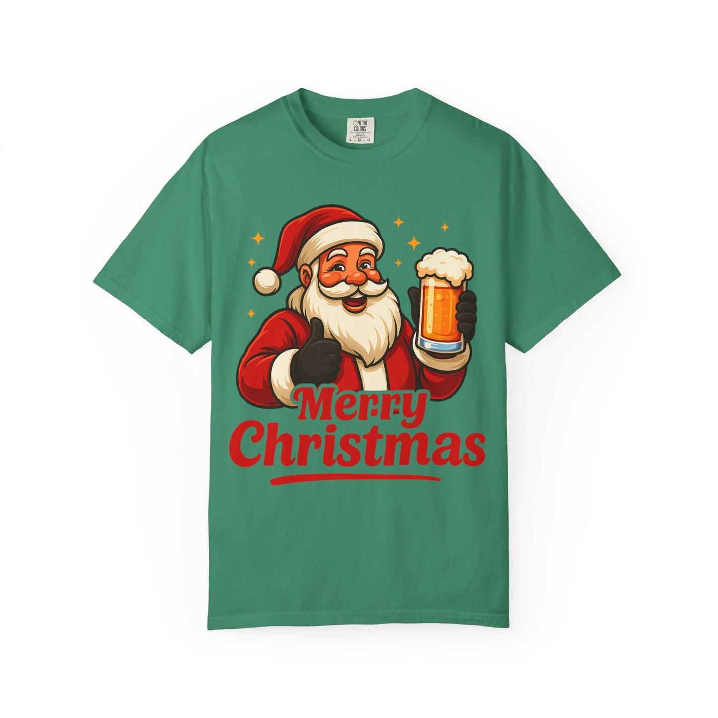 Merry Christmas Santa Holding Beer T-Shirt