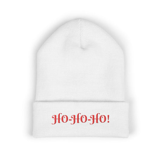 Ho-Ho-Ho Embroidered Cuffed Beanie UNISEX