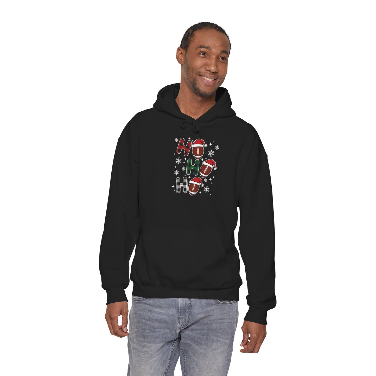 Football Helmet Pattern Hoodie – Retro Team Sport Pullover