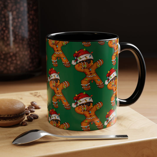 Christmas Gingerbread Man Accent Coffee Mug