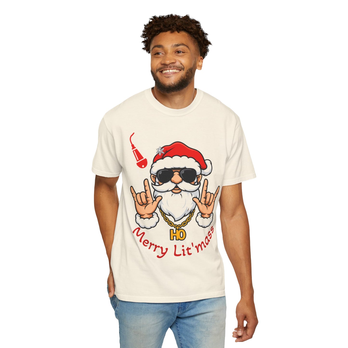 Merry Lit'mass Santa T-Shirt UNISEX