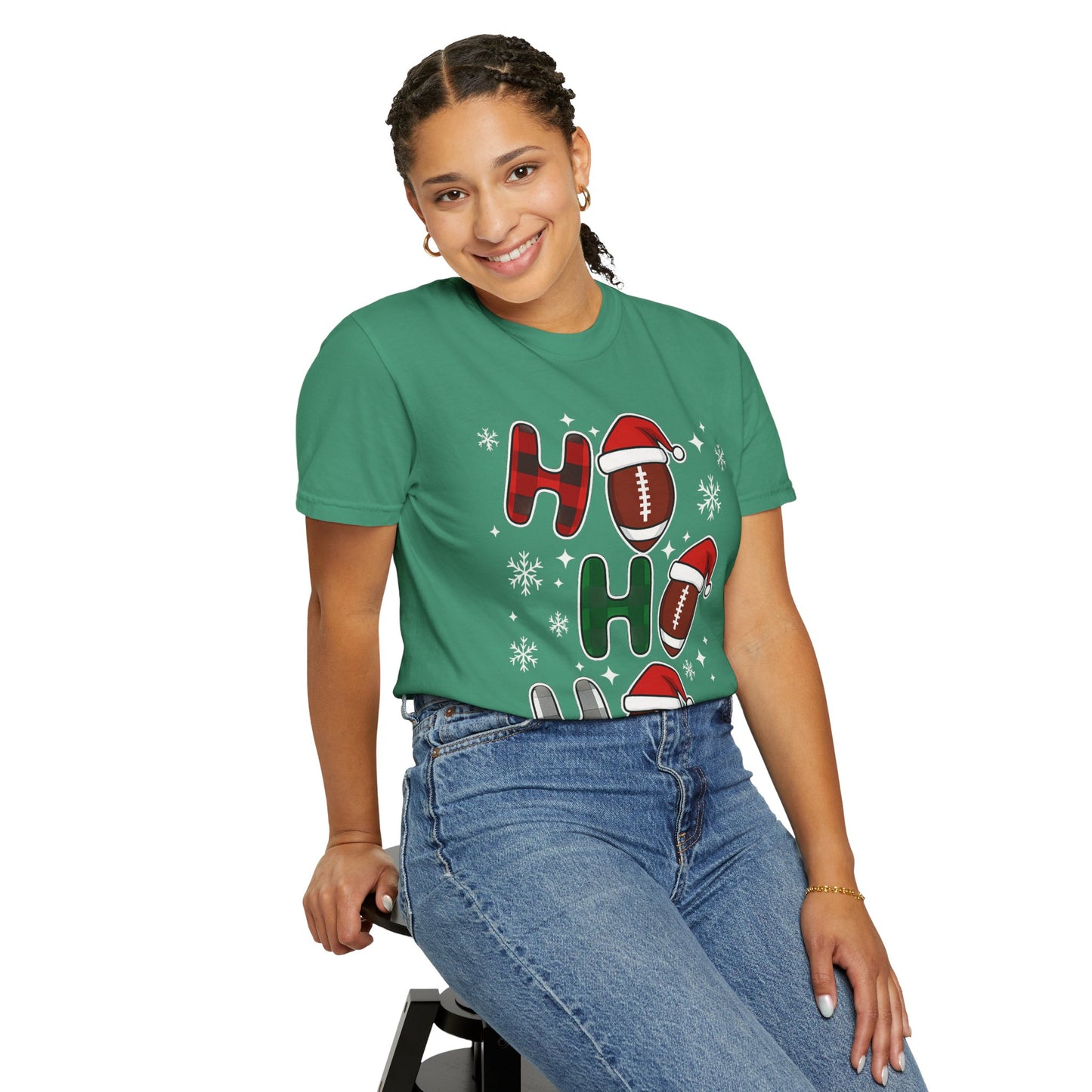 Ho Ho Ho Christmas T-Shirt — Santa Hat Holiday Tee