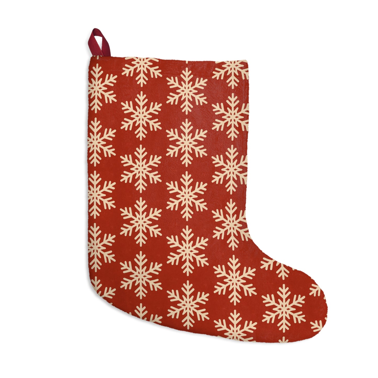Red Snowflake Christmas Stocking
