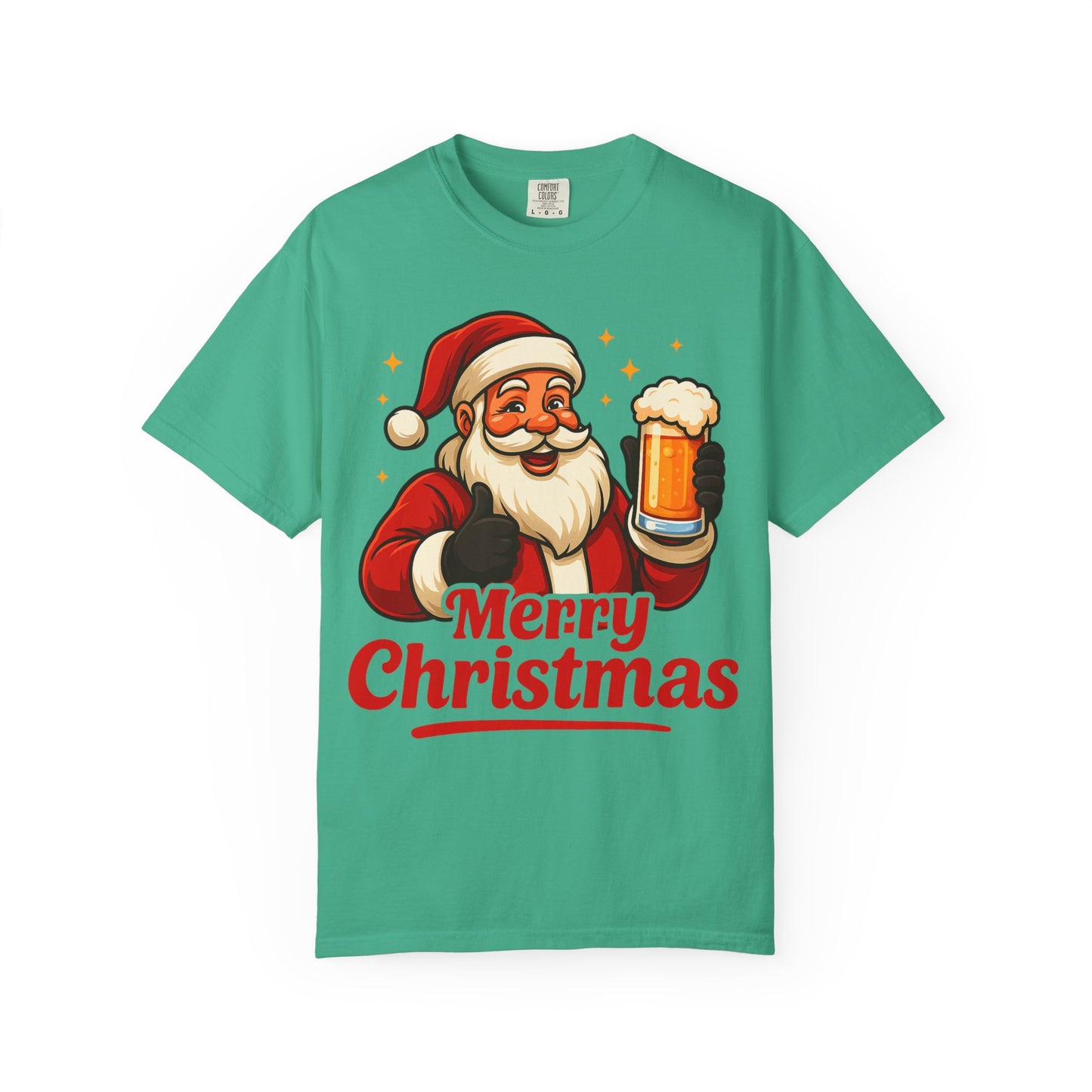 Merry Christmas Santa Holding Beer T-Shirt