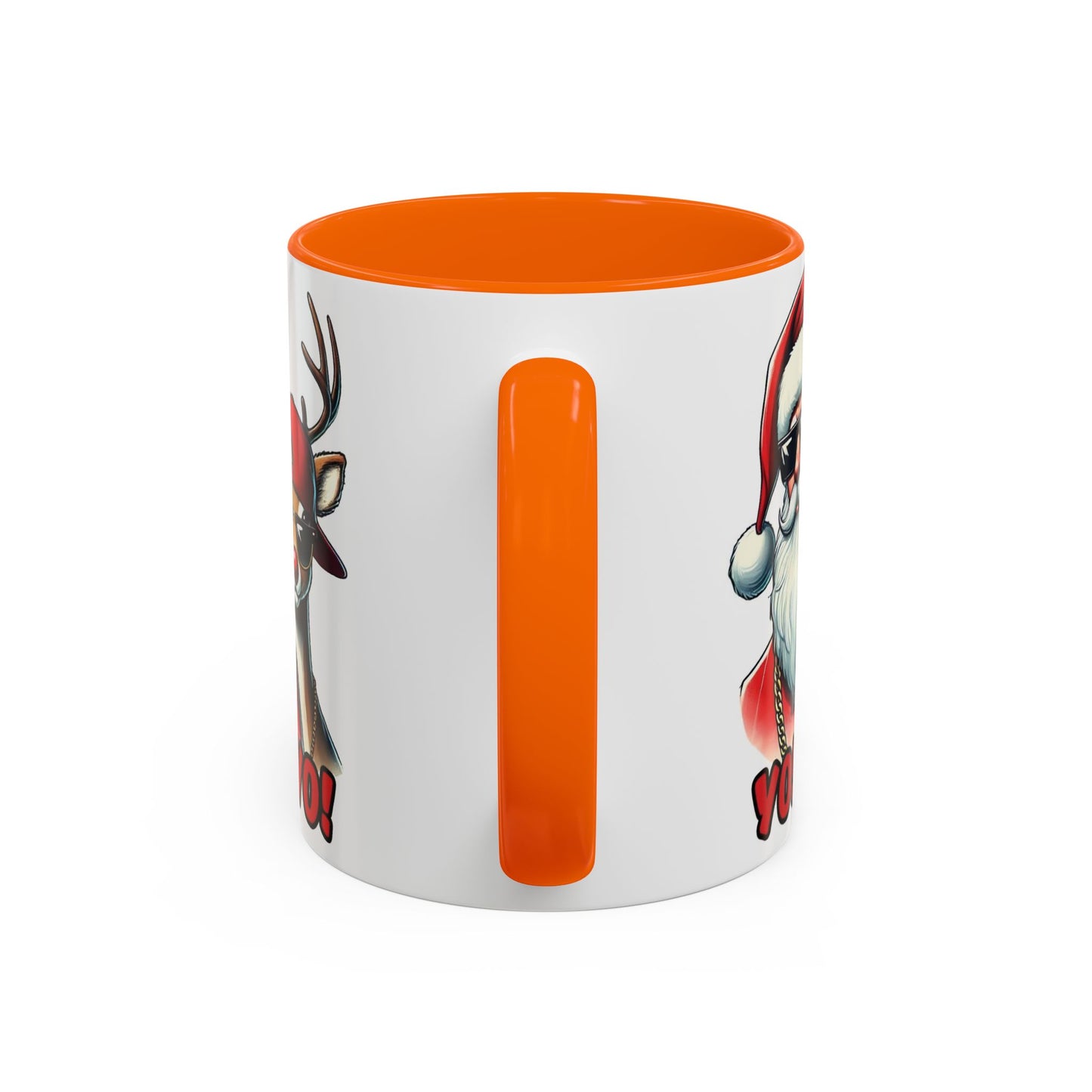 Christmas Hip Hop Santa & Reindeer Accent Coffee Mug (11/15oz)