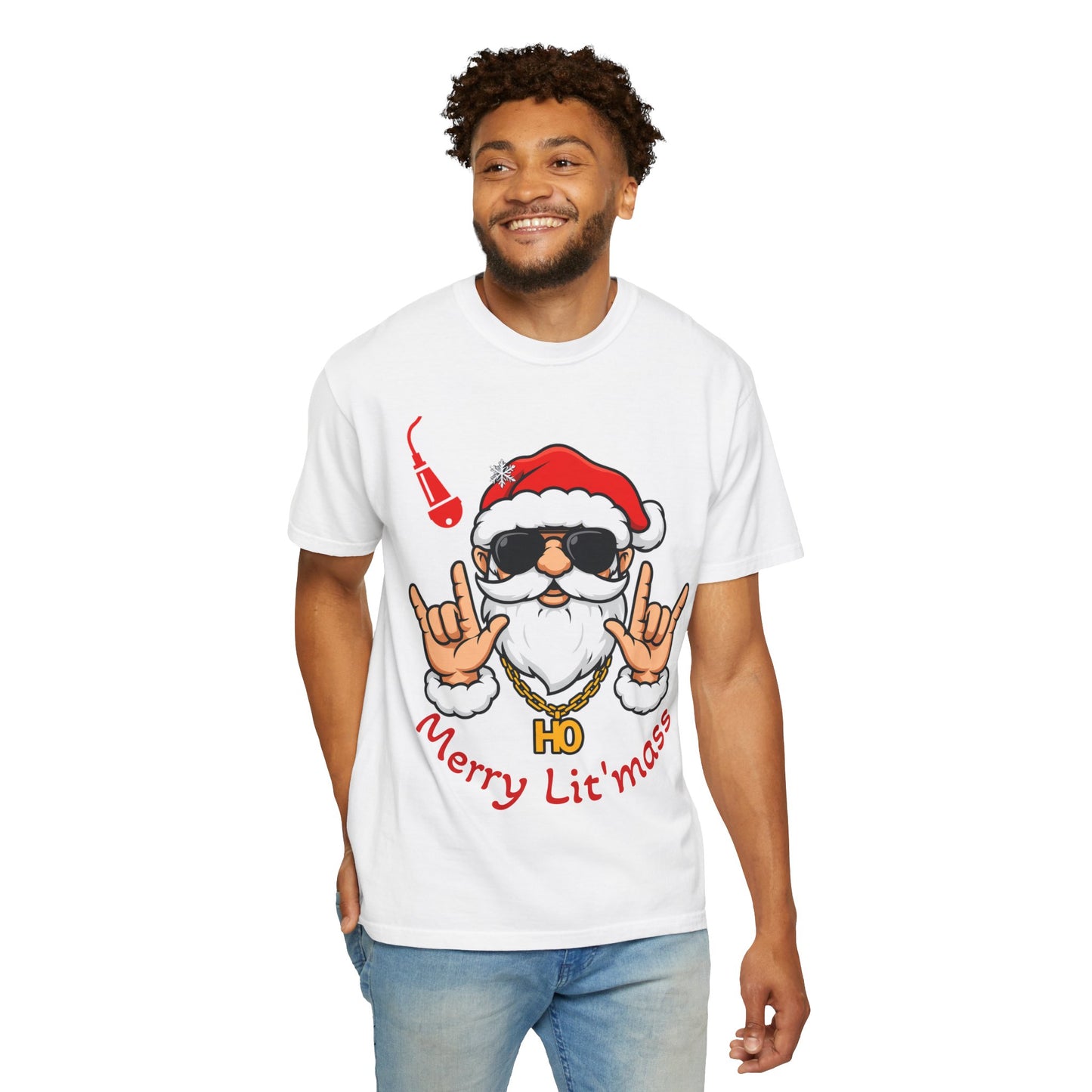 Merry Lit'mass Santa T-Shirt UNISEX
