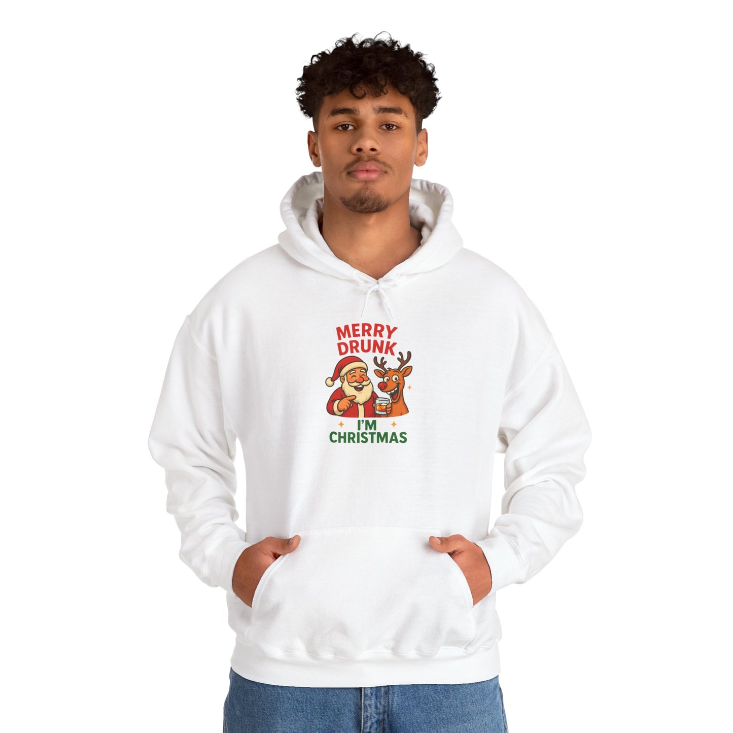 Christmas Hoodie — "Merry Drunk I'm Christmas"