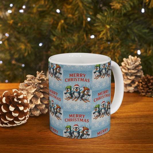 Christmas Penguin Mug – "Merry Christmas" Holiday Coffee Cup (11oz)