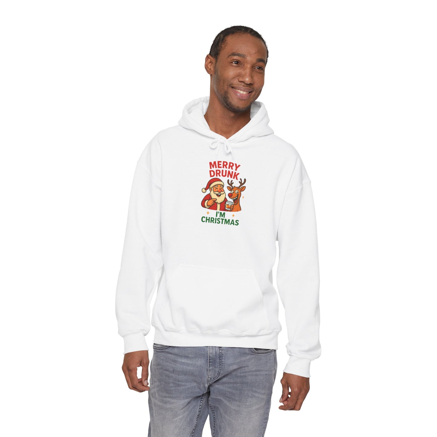 Christmas Hoodie — "Merry Drunk I'm Christmas"