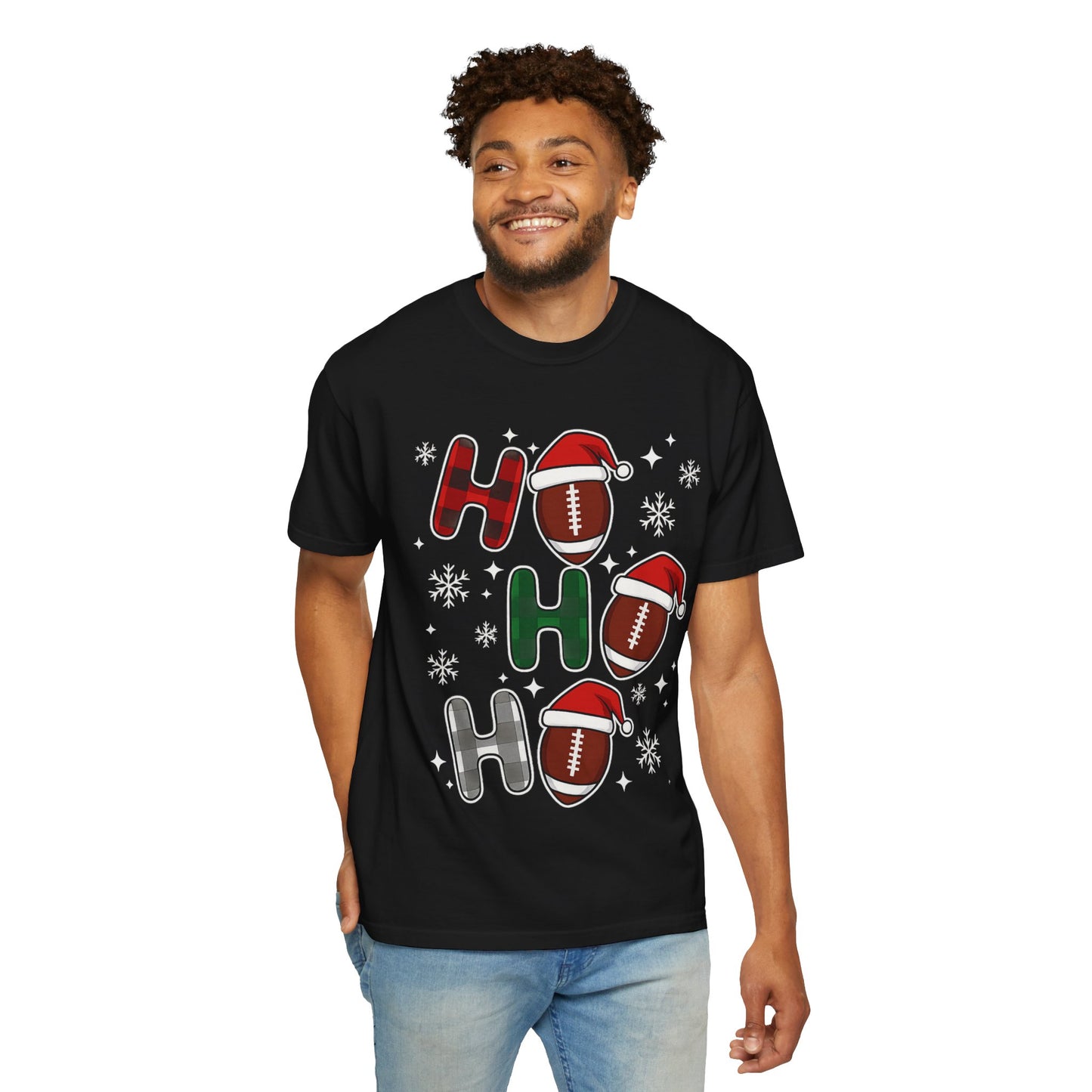 Ho Ho Ho Christmas T-Shirt — Santa Hat Holiday Tee