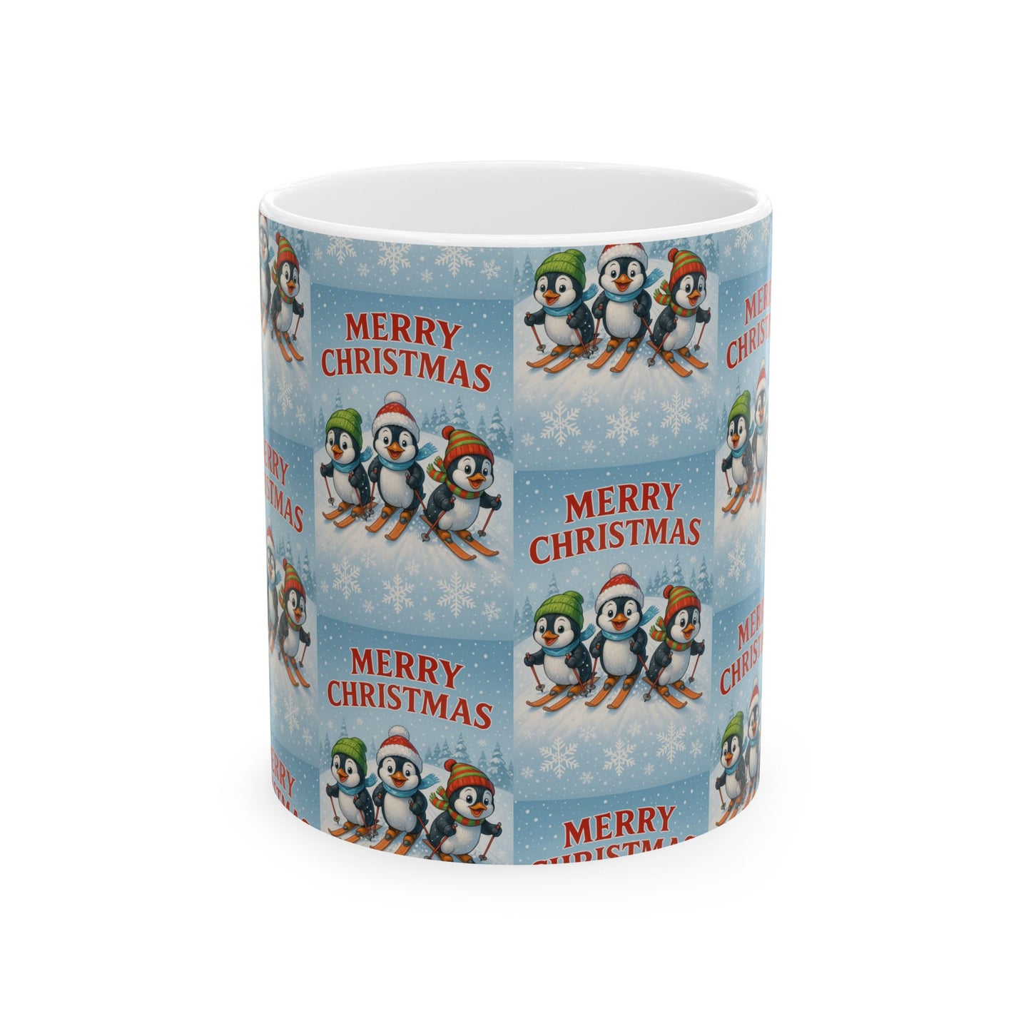 Christmas Penguin Mug – "Merry Christmas" Holiday Coffee Cup (11oz)