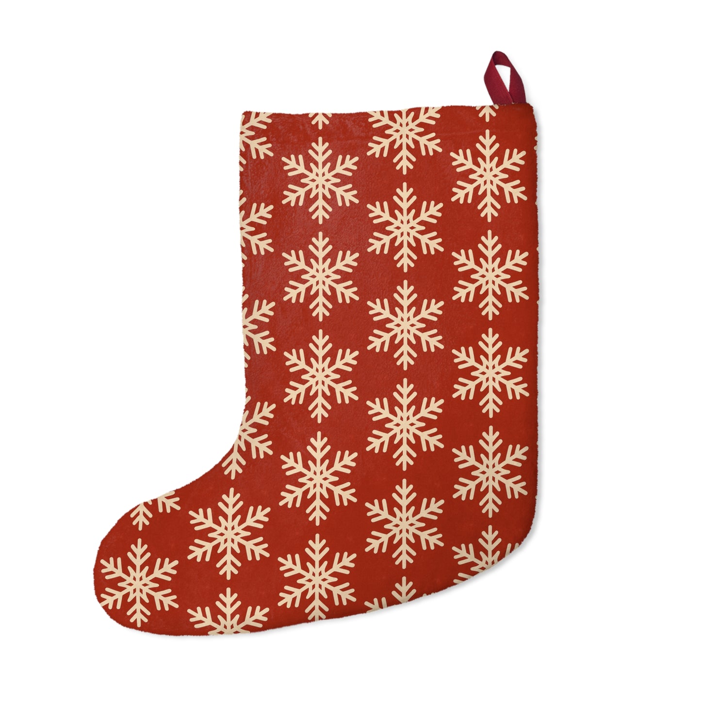 Red Snowflake Christmas Stocking