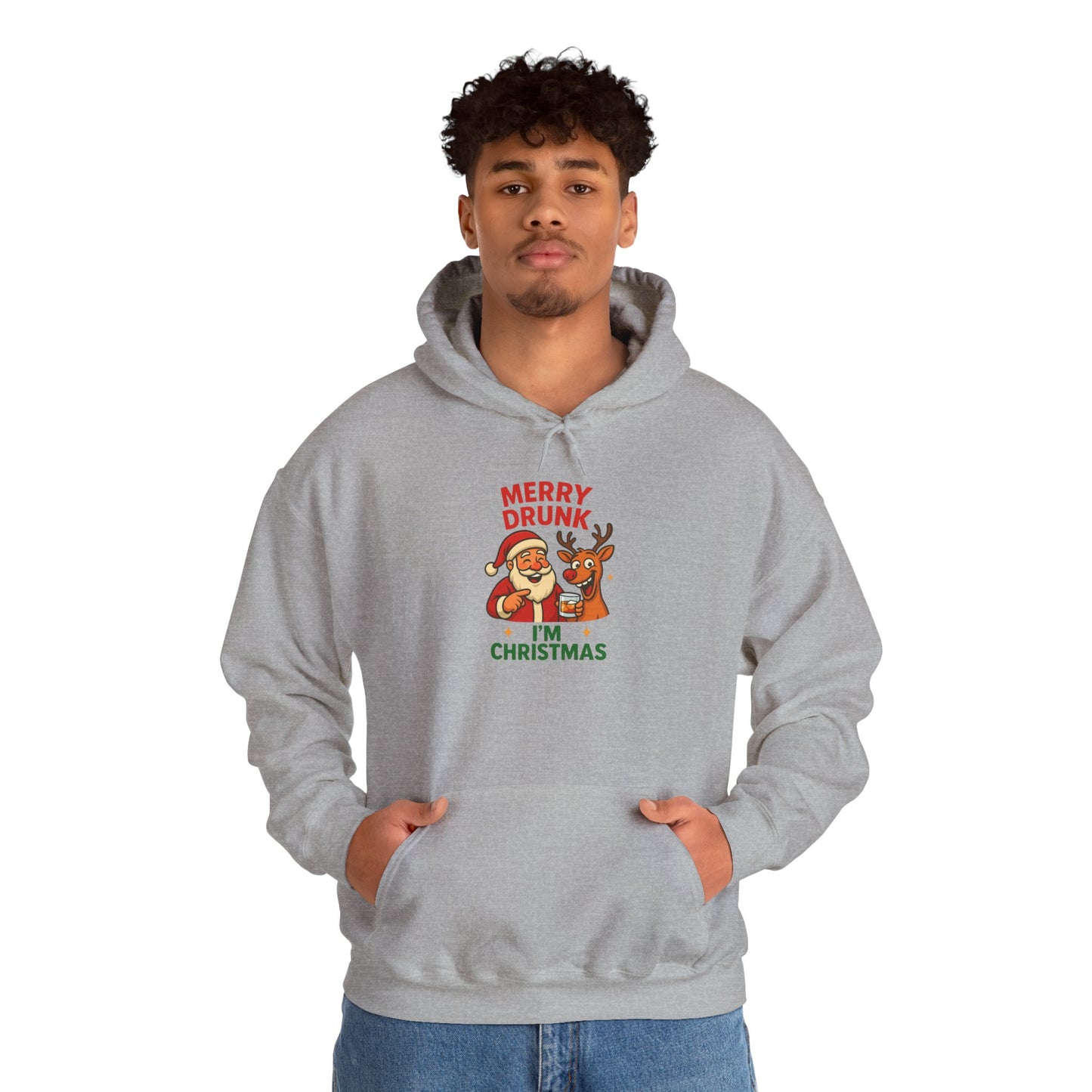 Christmas Hoodie — "Merry Drunk I'm Christmas"