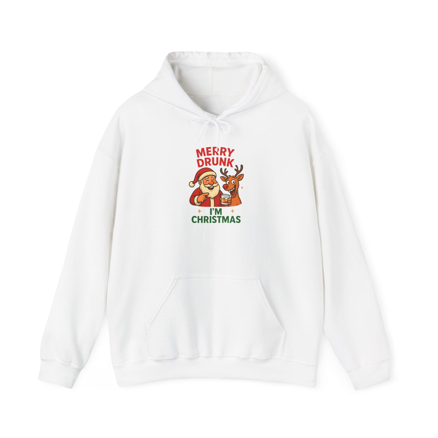 Christmas Hoodie — "Merry Drunk I'm Christmas"