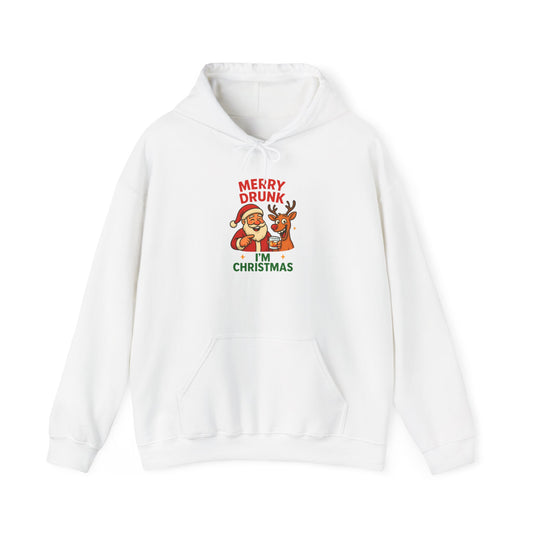 Christmas Hoodie — "Merry Drunk I'm Christmas"