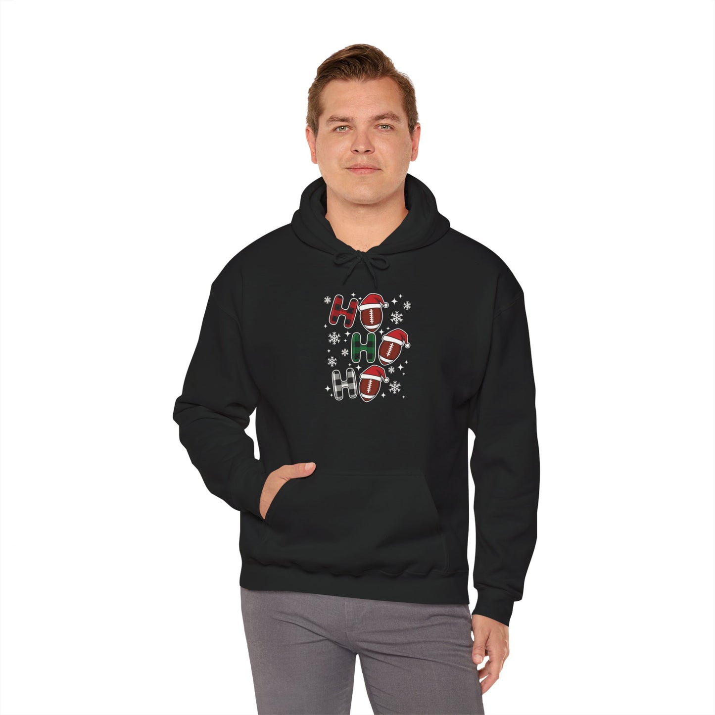 Football Helmet Pattern Hoodie – Retro Team Sport Pullover