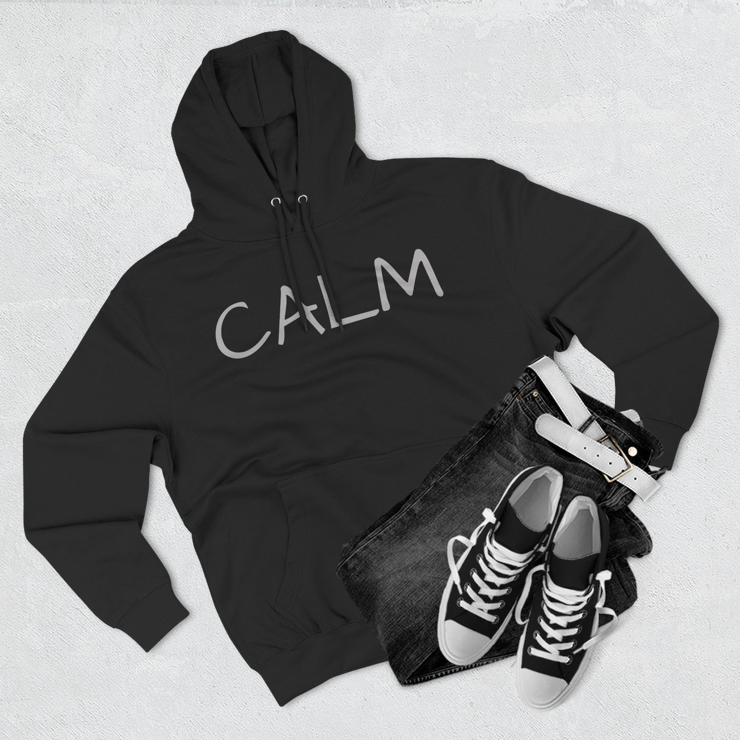 CALM Hoodie — Minimalist Relaxed Fit Fleece Pullover