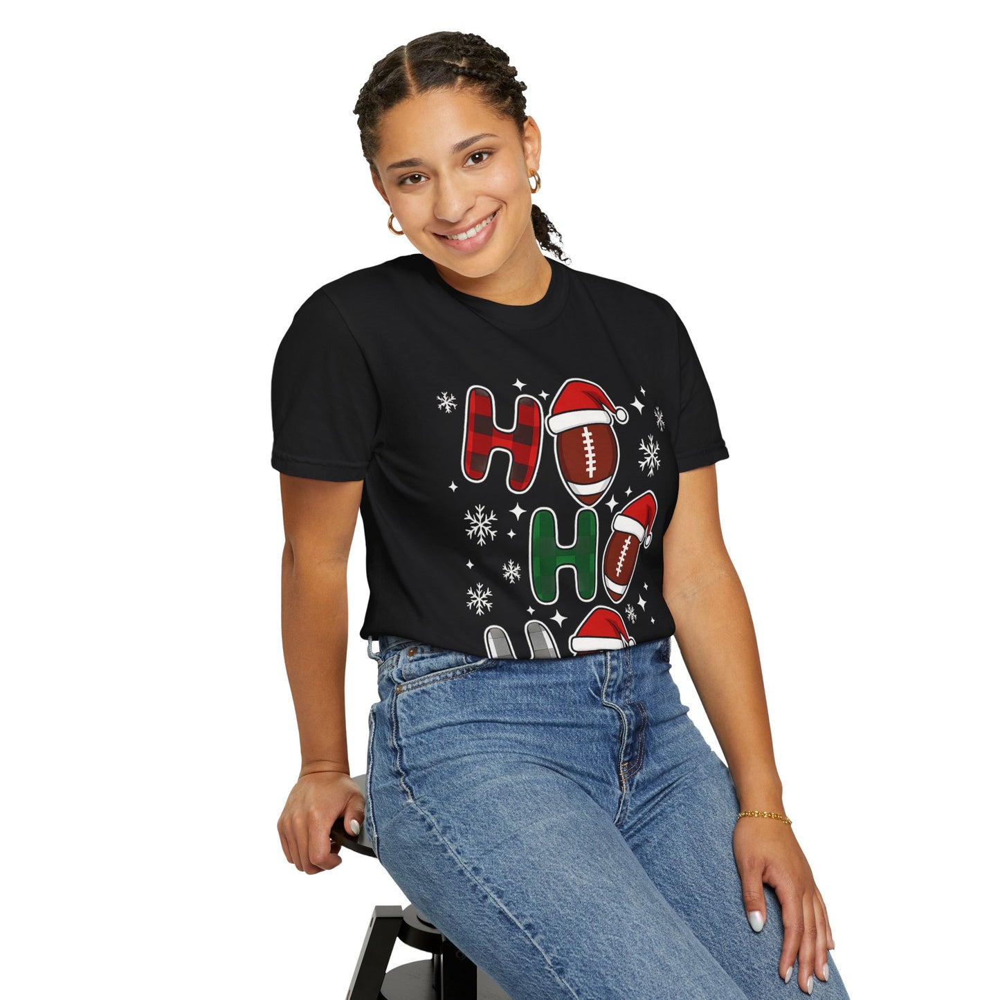 Ho Ho Ho Christmas T-Shirt — Santa Hat Holiday Tee