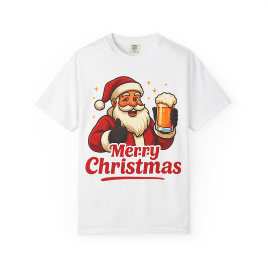 Merry Christmas Santa Holding Beer T-Shirt