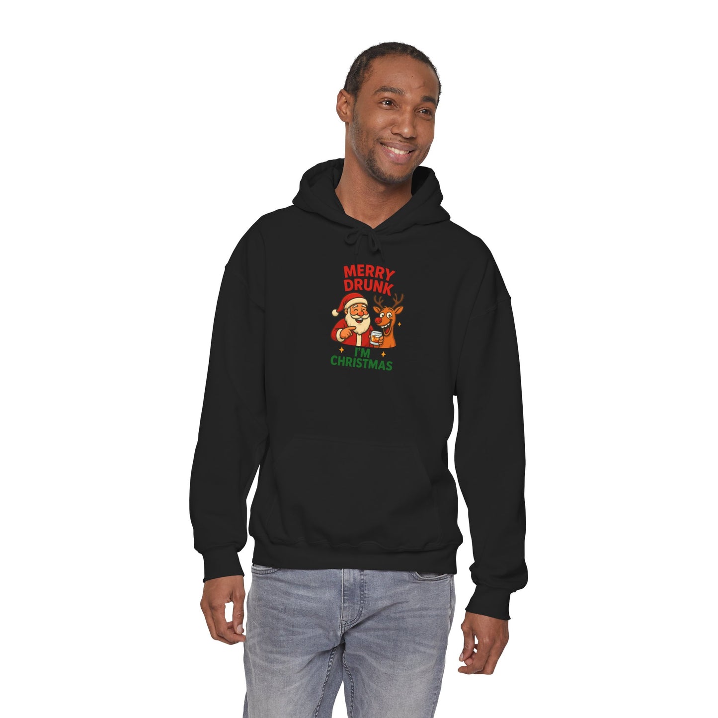 Christmas Hoodie — "Merry Drunk I'm Christmas"