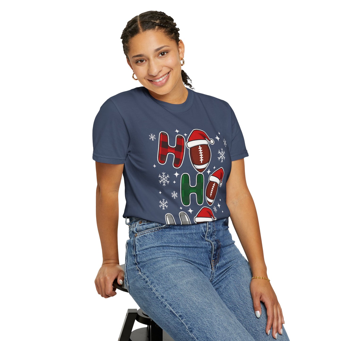 Ho Ho Ho Christmas T-Shirt — Santa Hat Holiday Tee