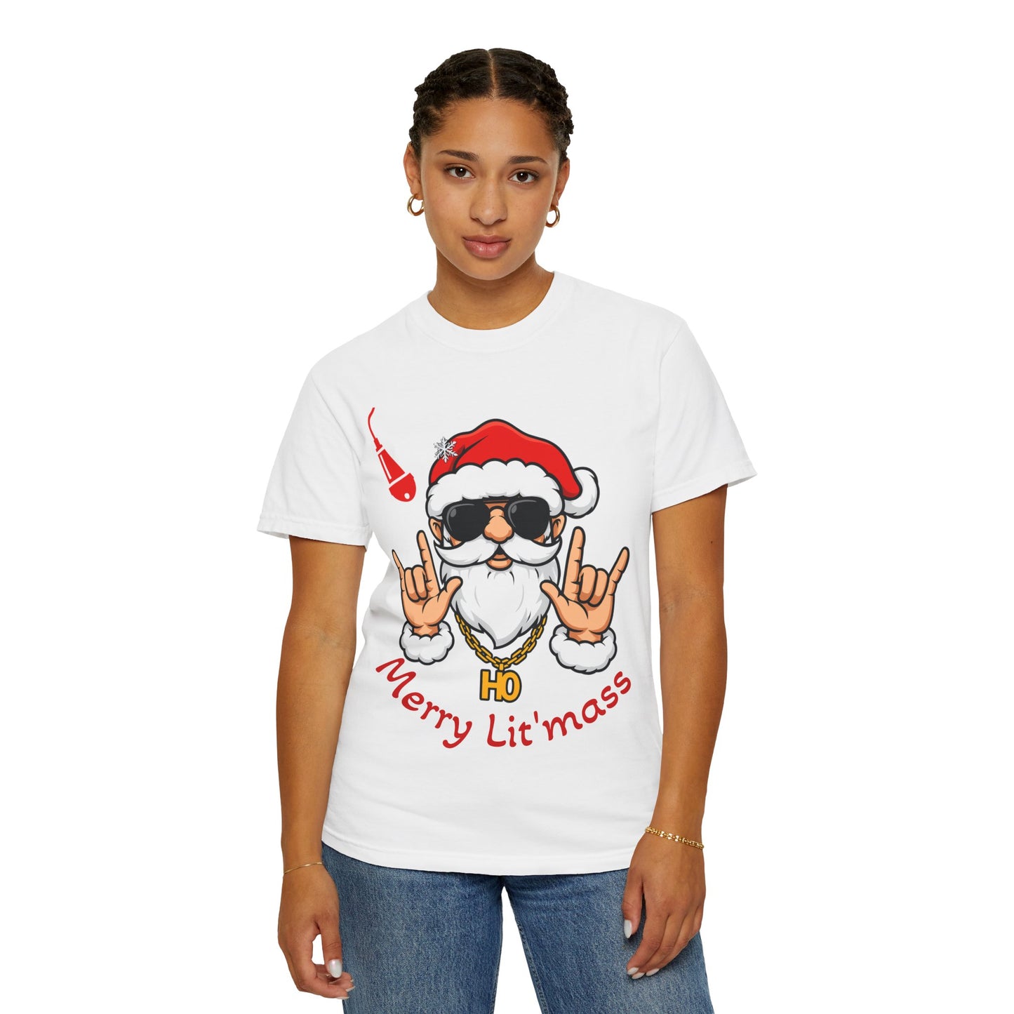 Merry Lit'mass Santa T-Shirt UNISEX