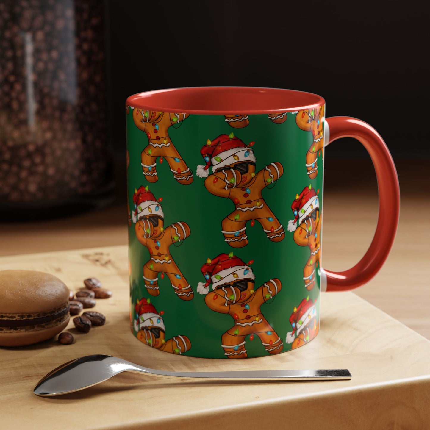 Christmas Gingerbread Man Accent Coffee Mug