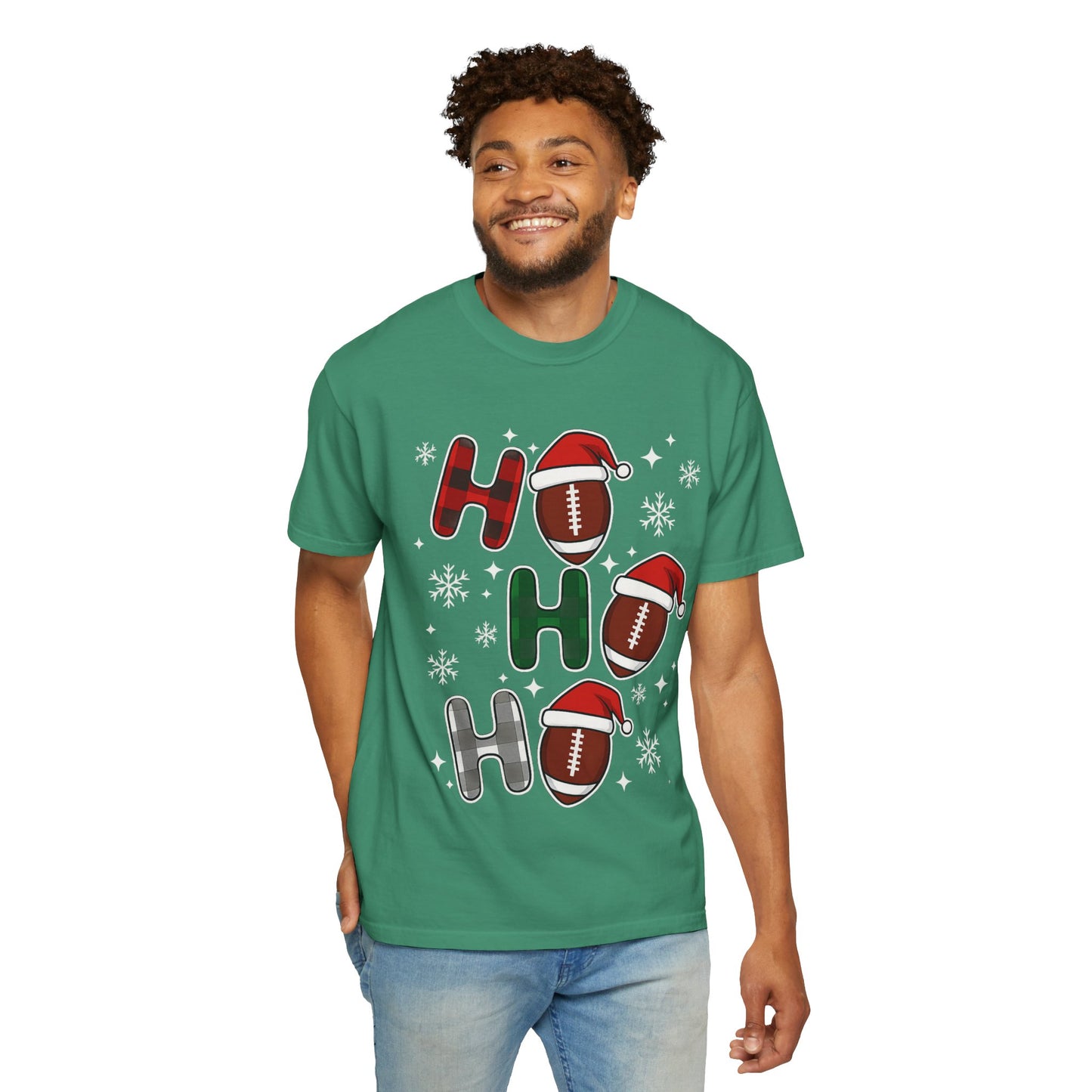 Ho Ho Ho Christmas T-Shirt — Santa Hat Holiday Tee