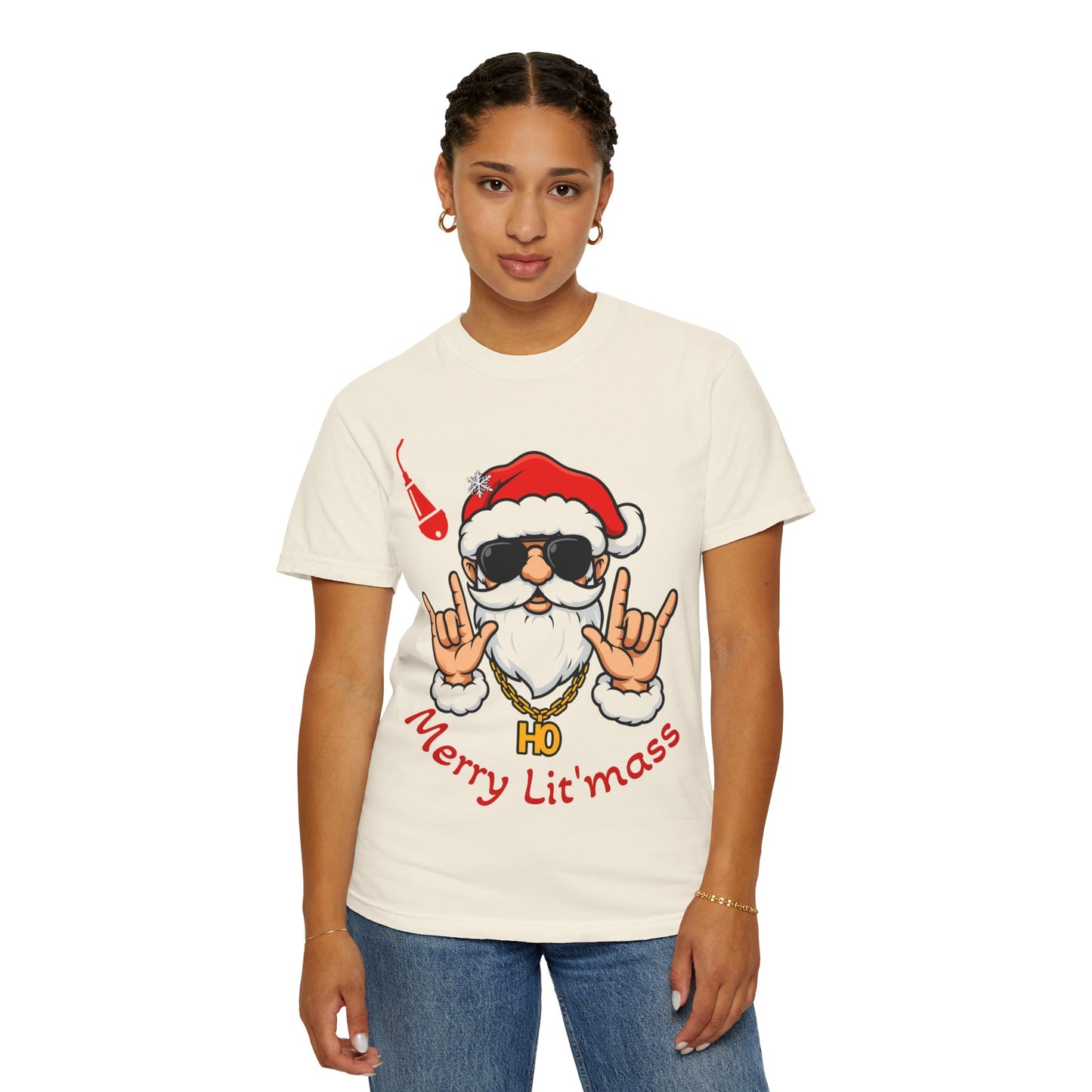 Merry Lit'mass Santa T-Shirt UNISEX