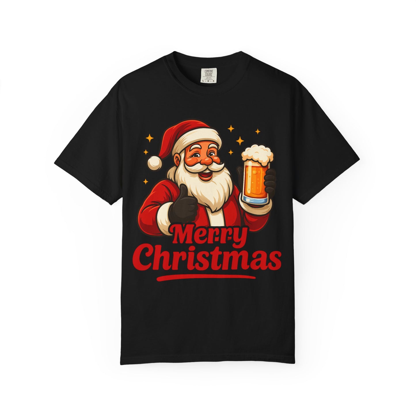 Merry Christmas Santa Holding Beer T-Shirt