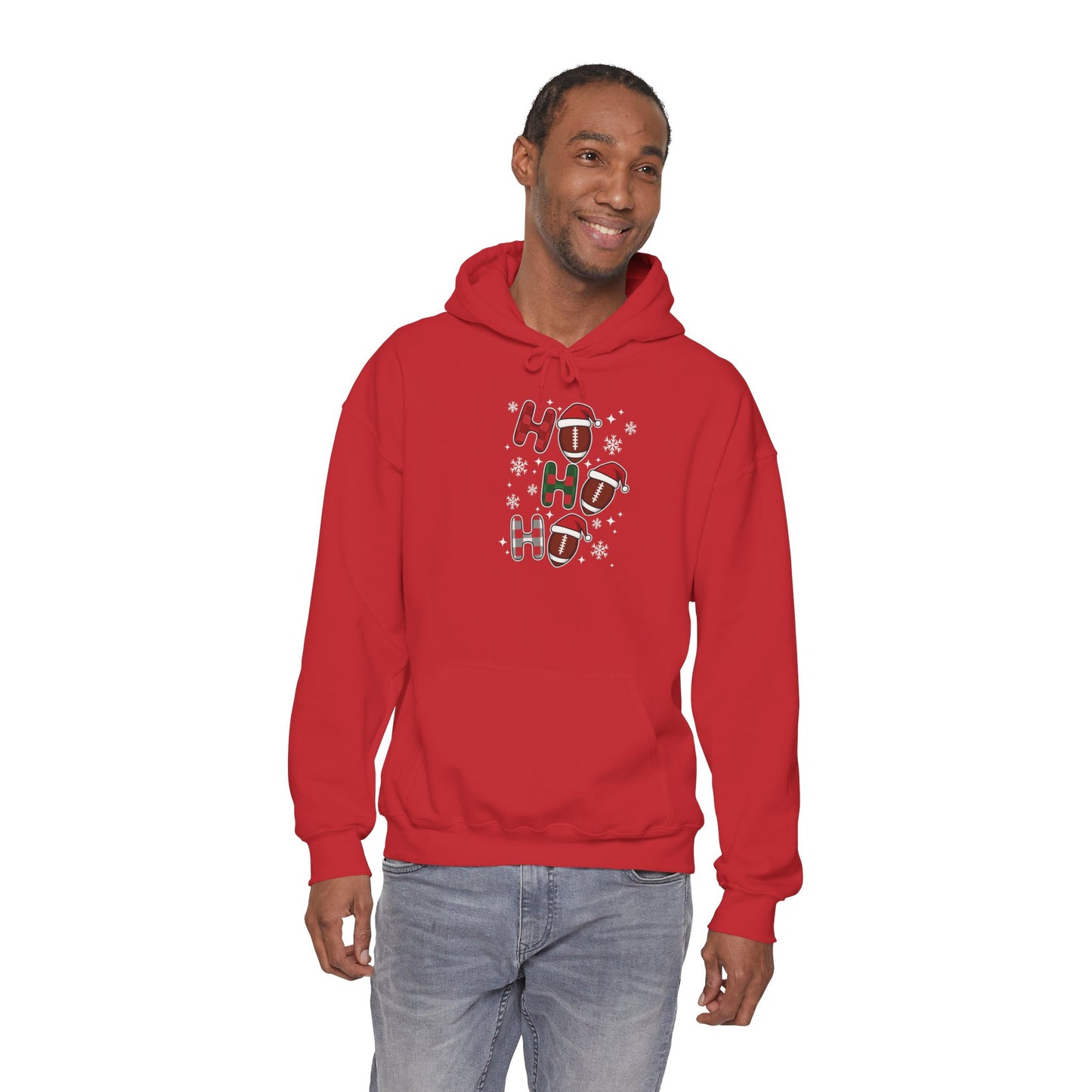Football Helmet Pattern Hoodie – Retro Team Sport Pullover