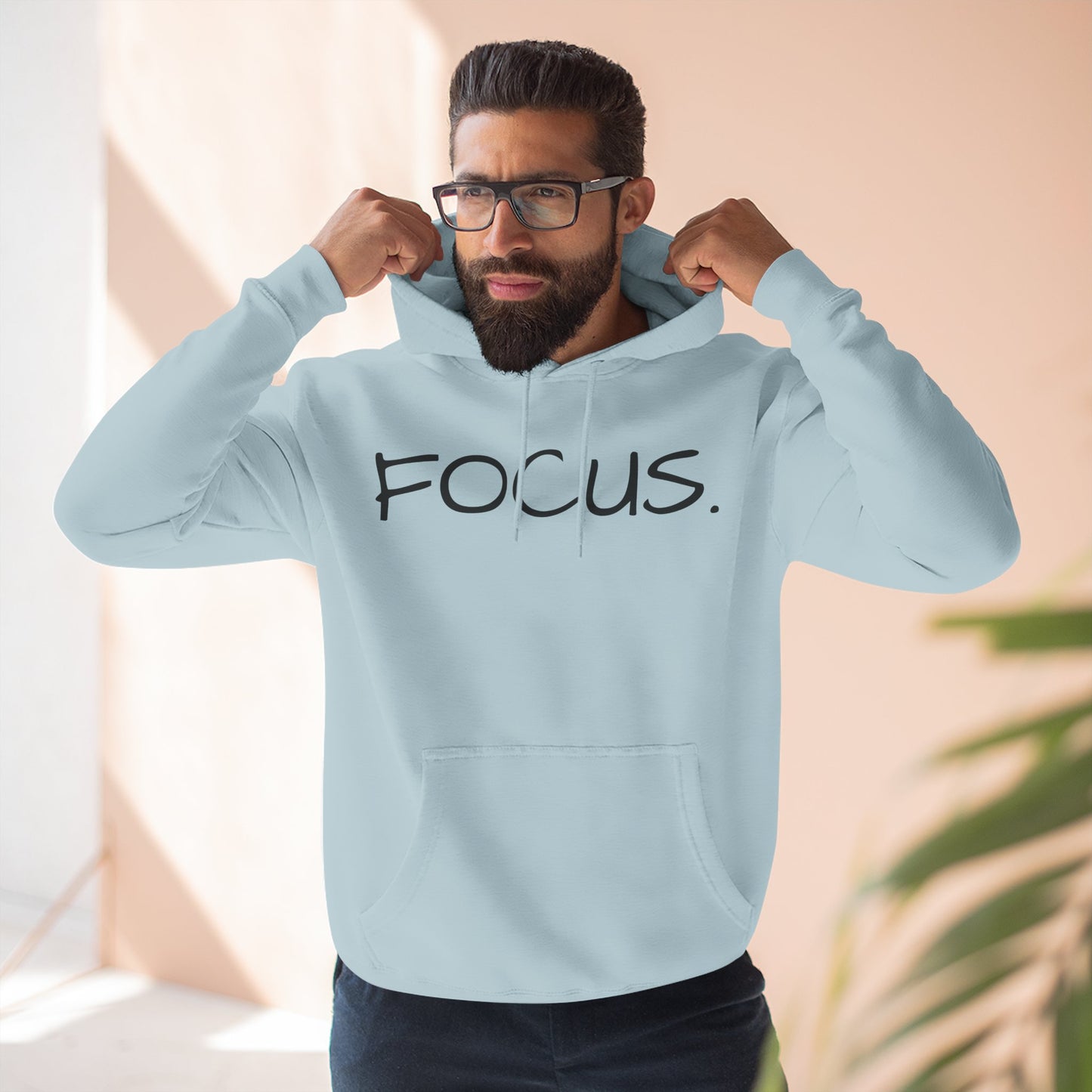 Focus. Minimalist Hoodie — Motivational Fleece Pullover