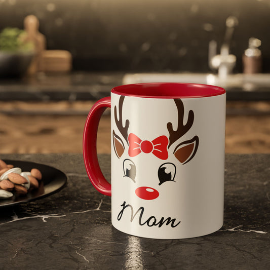 Mom Reindeer Coffee Mug – Cute Christmas Holiday Gift (11oz)